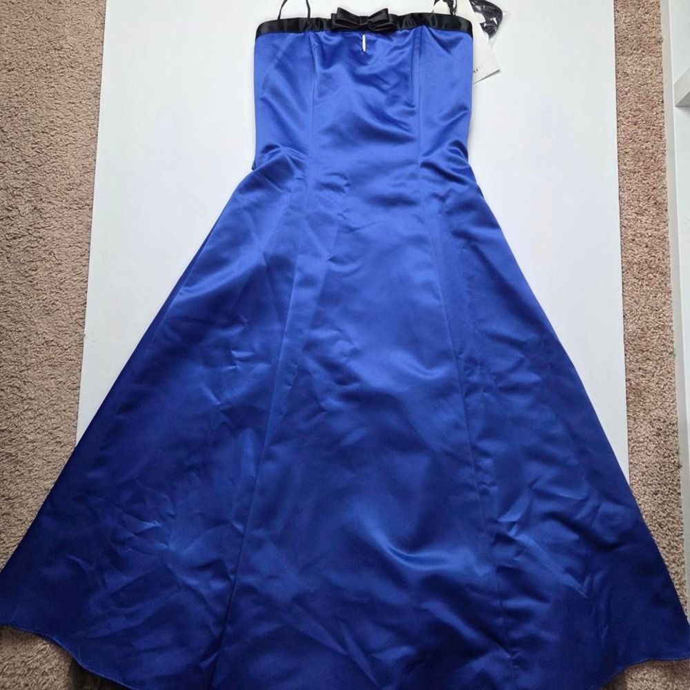 NWT Fiesta Dark Blue Ball Gown Prom‎ Dress New with Tags Size Small